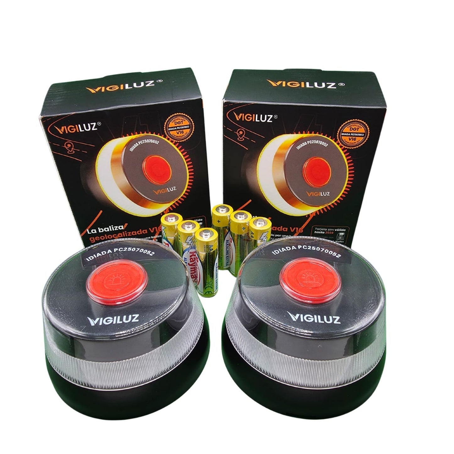 Pack Dúo Seguridad – 2x Vigiluz V16 Connect (Homologadas DGT 3.0)